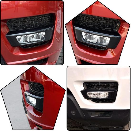 For Range Rover Sport 2014-2017 Car ABS Front Fog Lamp Trim Accessories (Gloss Black)