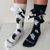 Women's Halloween Socks Cute No Magnetic Hand In Hand Socks And Middle Tube Cartoon Socks
