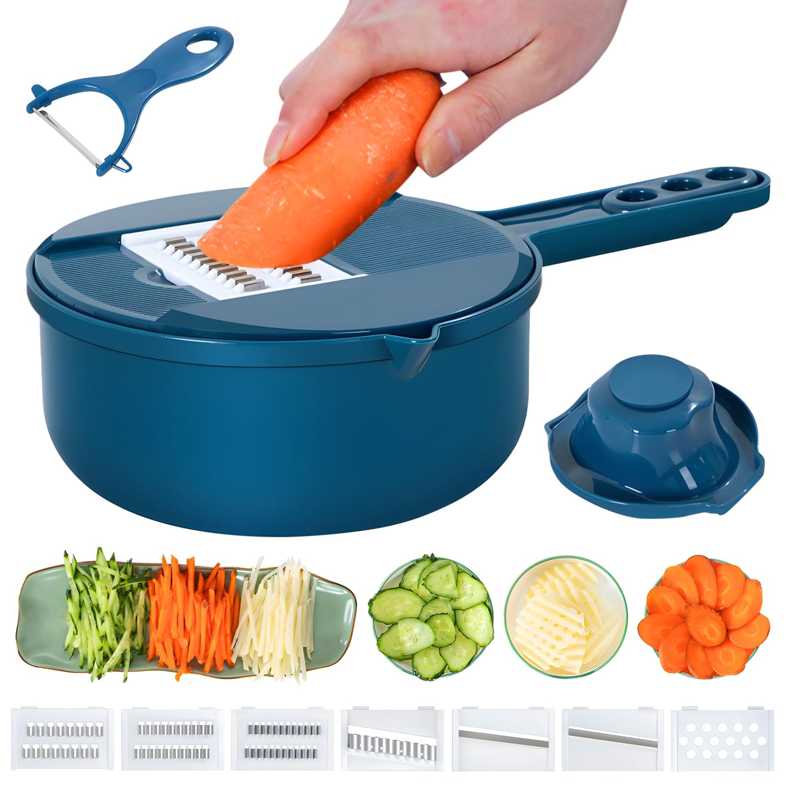 Nine-in-one Vegetable Cutter Multi-functional Carrot and Potato Manual Shredding and Slicing Machine Salad Utensils kitchen tool
