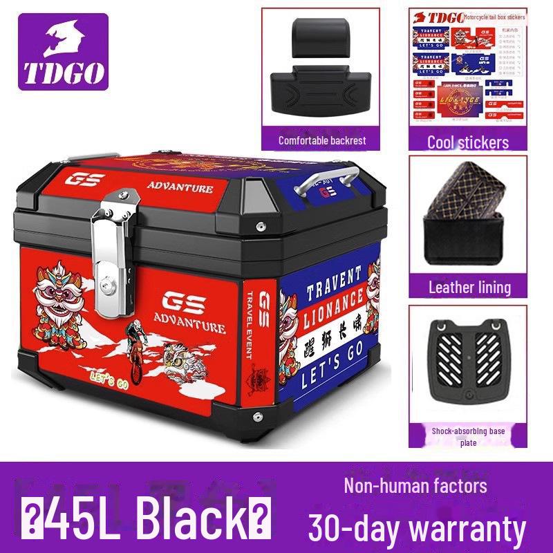 Universal Waterproof Motorcycle and Electric Scooter Trunk: Large Capacity Tail Box for Storage and Takeout