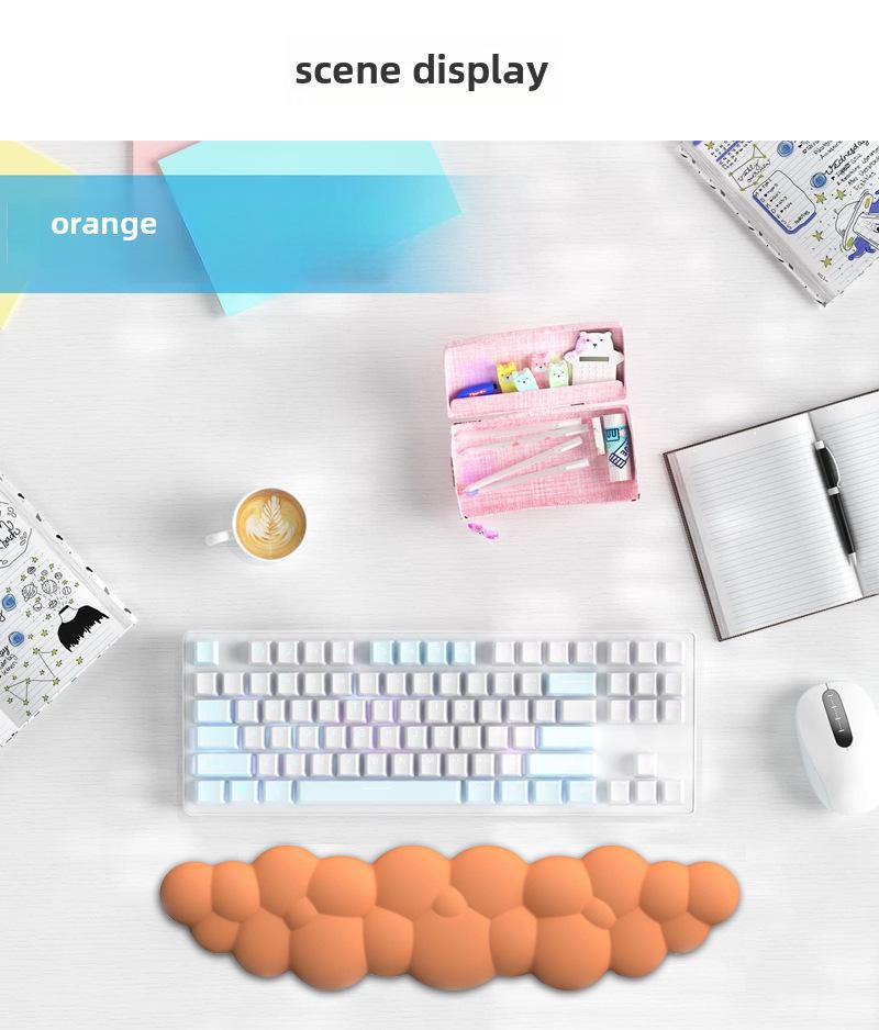 Vendita Calda Supporto da Polso in Memory Foam a Tinta Unita per Tastiera per Digitazione su Desktop