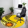 1pc Yin Yang Symbol Chair Carpet for Office, Round Non Slip Durable Large Size Office Carpet, Suitable for Office