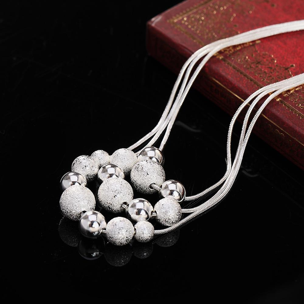 

Ожерелье из трех змей из стерлингового серебра 925 пробы с матовой гладкой цепочкой для свадебных модных украшений 45cm