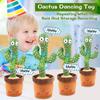 Dancing Cactus Toy Talking Cactus Toy for Babies Repeats What You Say Singing Mimicking Repeating The Cactus Plush Electric Toy with Colorful Glowing
