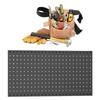 Set of 2 Rusts Resistant Metal Pegboard Wall Panels With Pre Drilled Holes For Wall Mounted Tool Accessories Organizers