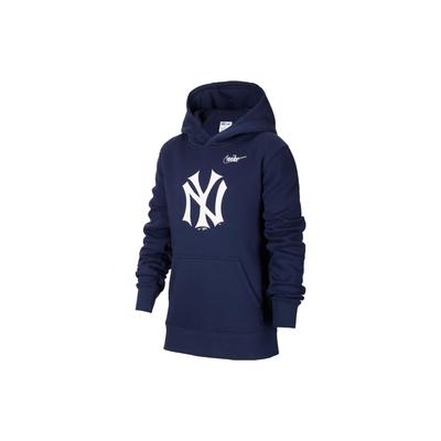 Nike X MLB Kollaboration Kinder Logo Print Kapuzenpullover Langarm Sweatshirt Kinder Sweatshirt Dunkelblau DX5247-410