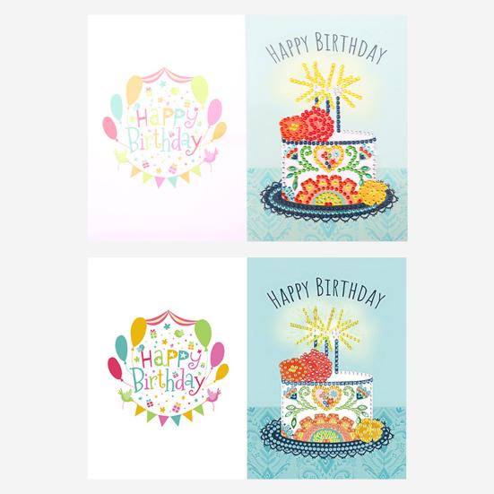 Rhinestone Painting Kit Create Stunning Handmade 5D Design Birthday Gift Multifunctional Greeting Cards