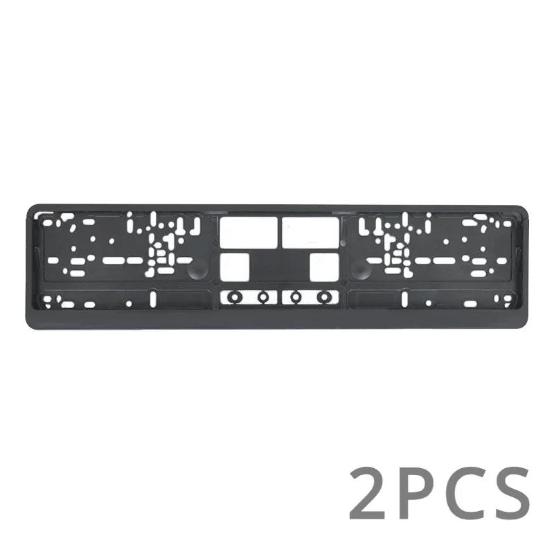 1/2Pcs Car Licence Plate Bracket Black Number Plate Holder EU Standard License Plate Frame Cover Anti-corrosion Auto Accessories License Plate Covers