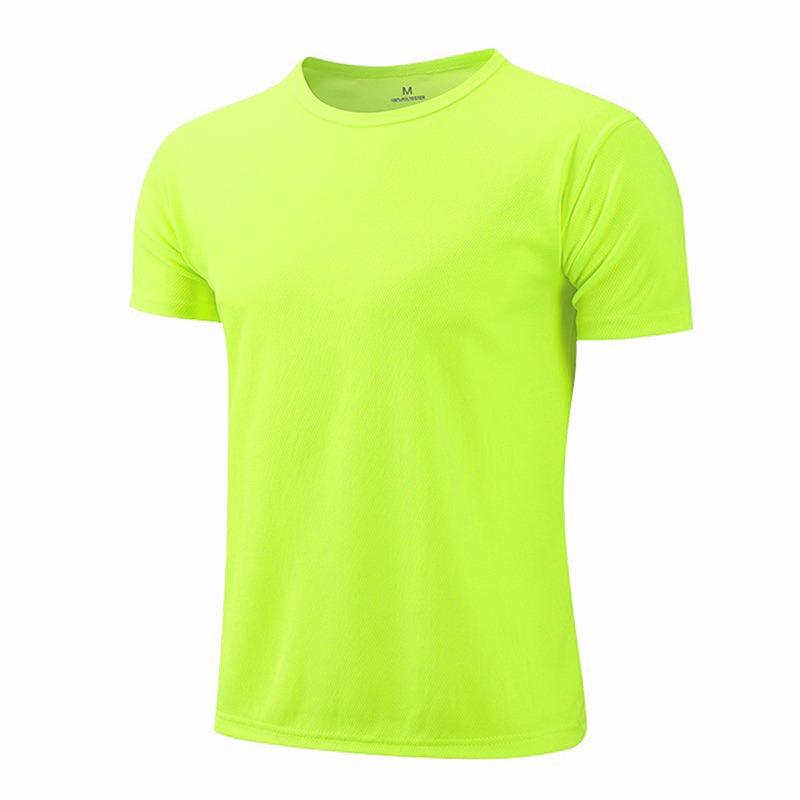Men Running Gym Sport Shirt Quick Dry Moisture Wicking Lightweight Short Sleeve Round Neck Training Exercise Top For Fitness Workout Outdoor Activity