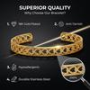 Elegant, Fashionable Minimalist Gold Tone Cuff Bangle, Openwork Heart Cutout, Chic Romantic Statement Accessory for Women Y2K