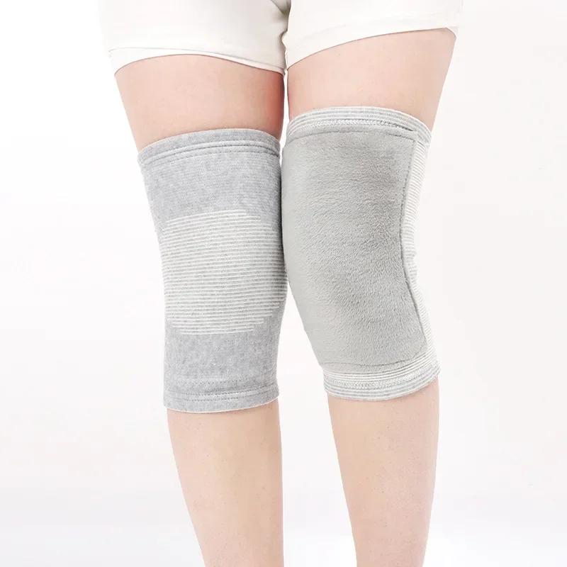 Кашеміровий наколінник для полегшення болю в суглобах при артриті, подвійний товстий вовняний захист, грілка для спорту, роботи, 1 пара, зима