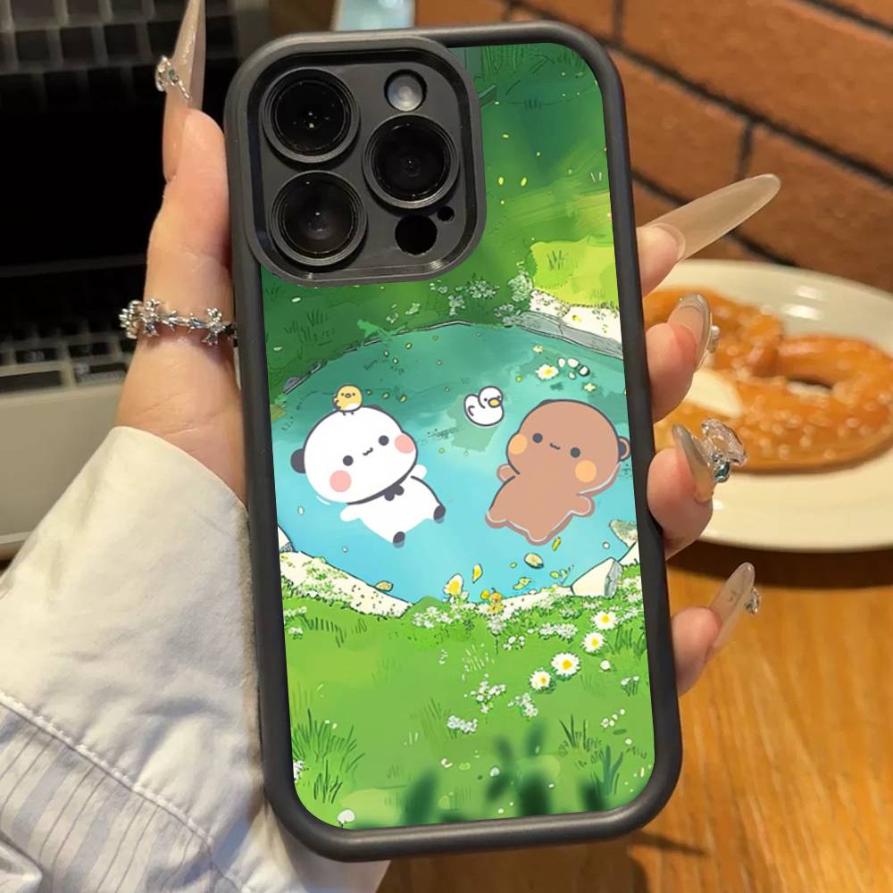 Cute BuBu D-DuDu Phone Case For iPhone 11 12 13 14 15 16 17 Pro Max Shockproof Soft TPU Back Cover