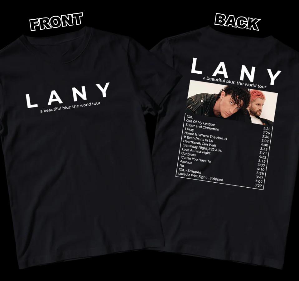 the world tour LANY band 2 sides black T-shirt Unisex All sizes 2F644 L