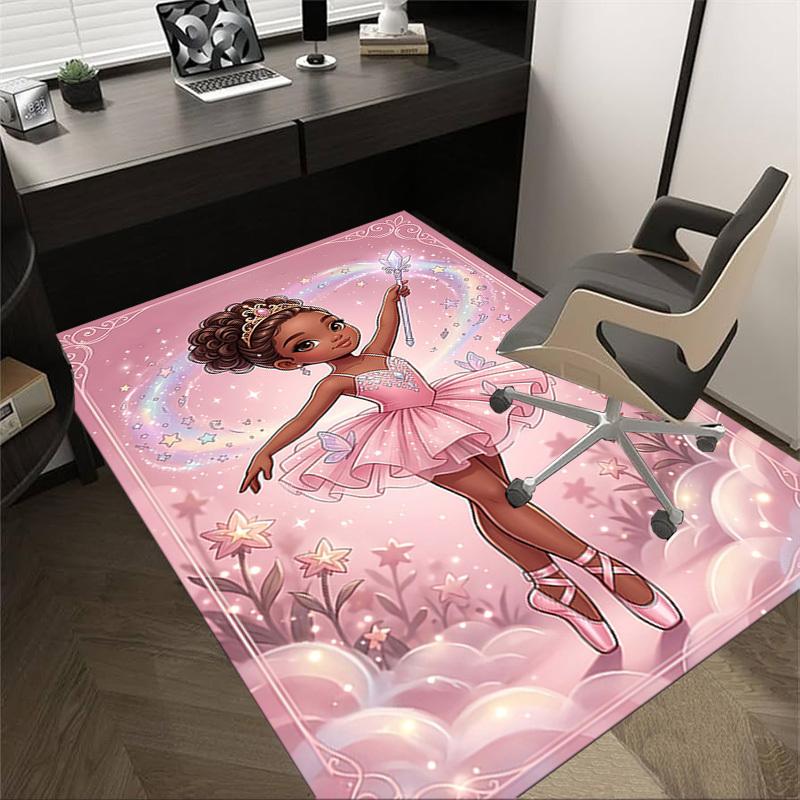 

1PC Princess Ballet Non-Slip Floor Carpet Compatible for Office&Living Room&Bedroom&Dining room - Soft & Pattern, Vibrant Colors-H0339 60cm by 90cm