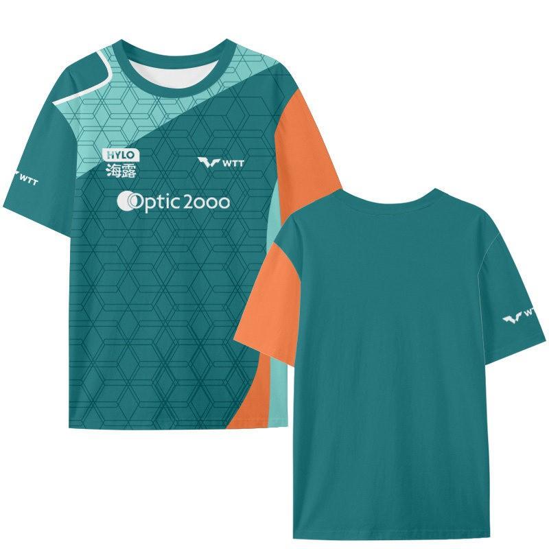 Felix Lebrun Alex WTT Stolní tenisový týmový dres Rychleschnoucí ledové hedvábí Krátký rukáv Tričko Unisex Sportovní tričko