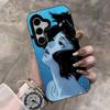 Perfect Blue Phone Case For Samsung S25 Ultra S23 S22 S21 S20 Ultra Plus S24 Fe A54 A55 Color Silver Cover