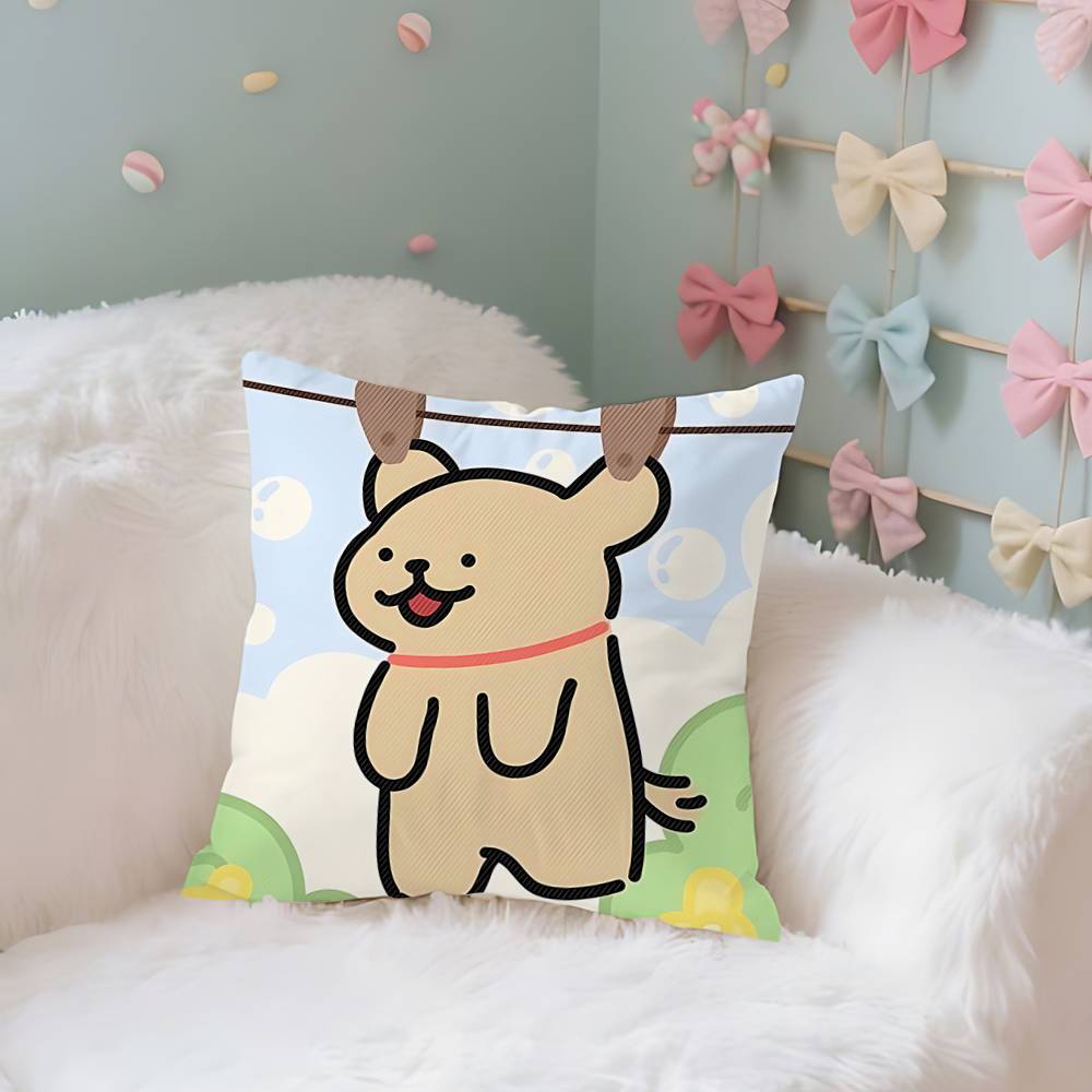 Cute MMaltese Case Plush Fabric Soft Pillowcase Double Sided Print Cushion Cover Household Gifts