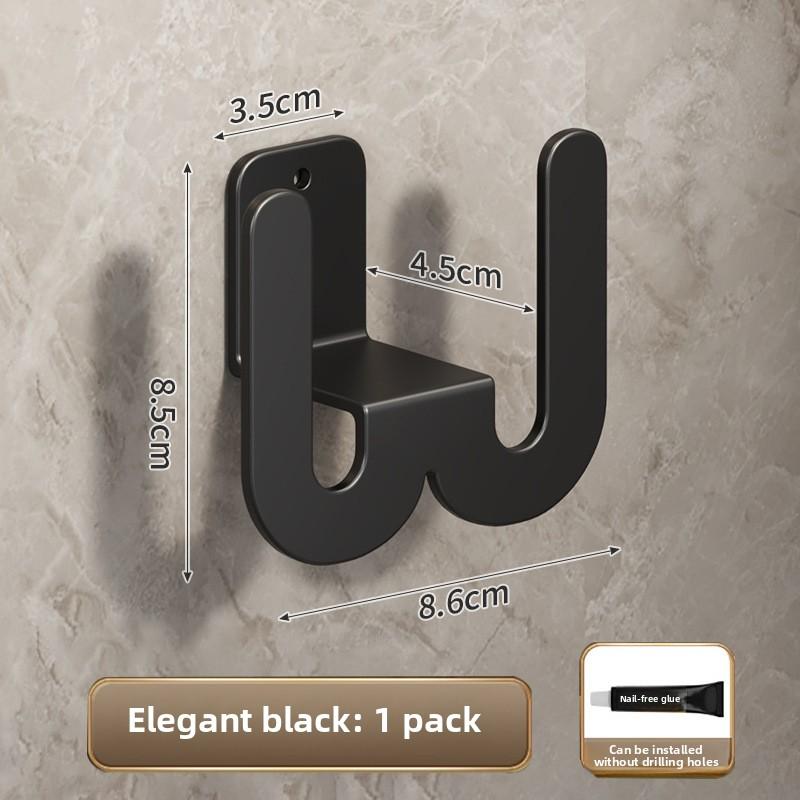 Suport papuci baie montat pe perete fără găurire, suport depozitare pantofi montat pe perete pentru toaletă, cârlig depozitare cu scurgere pentru toaletă