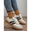 Flat Bottomed German Training Shoes for Women, Plus Size Sports Board Shoes for Spring and Autumn, Fashionable and Casual White Shoes for Women