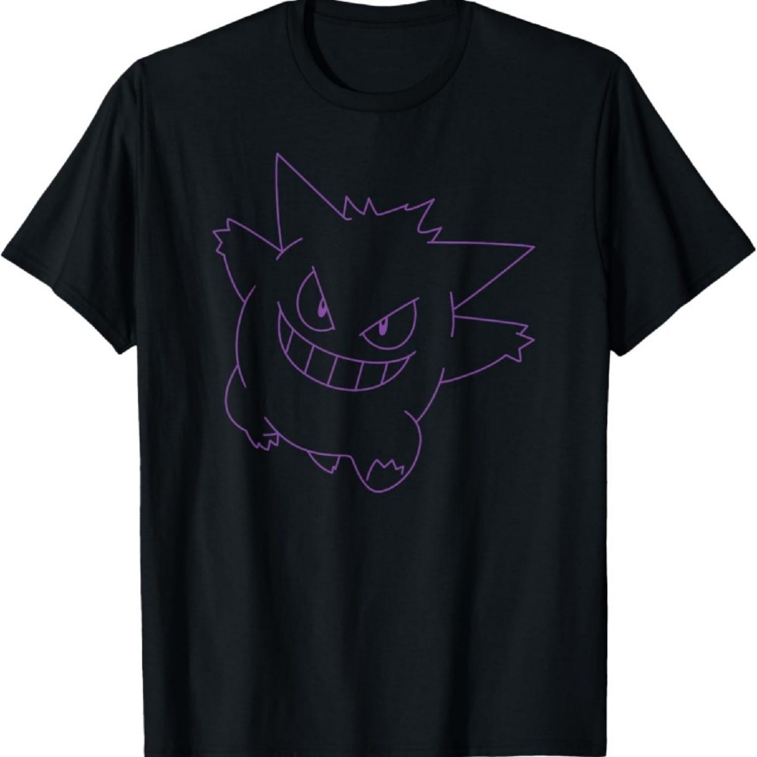 Футболка Pokémon Gengar с большим лицом S чёрный
