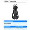 Snorkel Fins Swimming Flippers Adjustable Buckles Travel Size Swim Fins Open Heel Non Slip for Snorkeling Diving Swimming