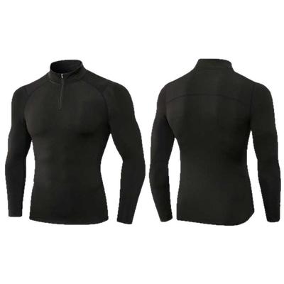 Men's Quick-Dry Stretch Long Sleeve Half-Zip Running Top