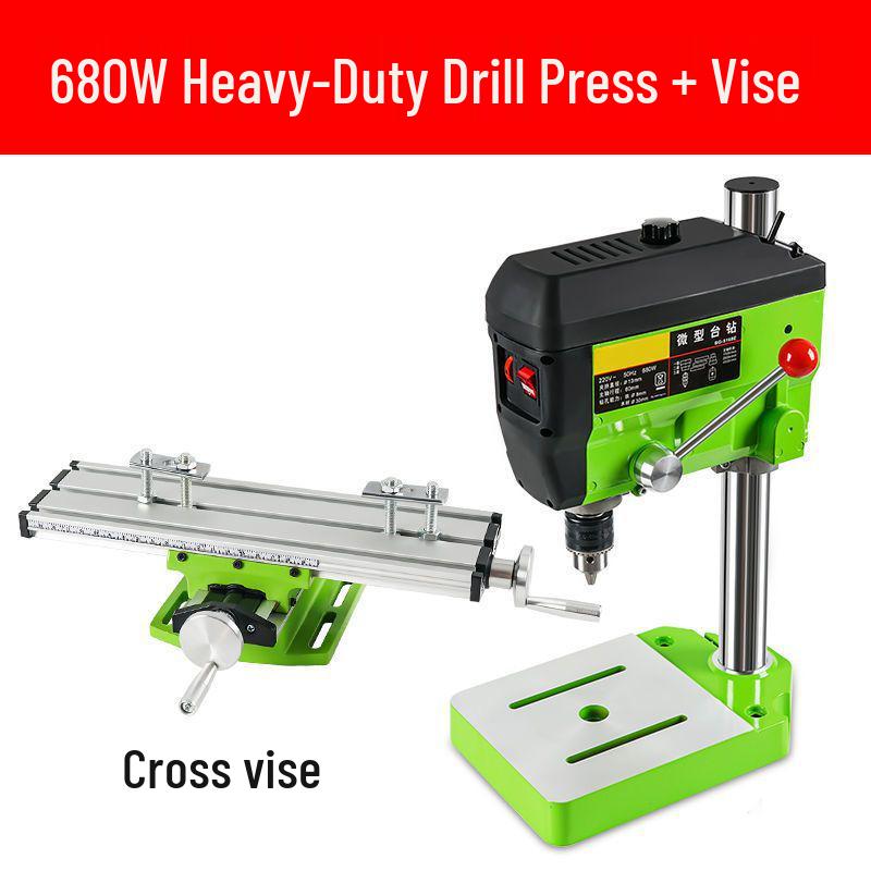 Compact Multipurpose 220V Bench Drill & Milling Machine for Home and Industrial Use