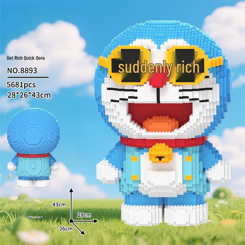 2026 Giant Cartoon Doraemon Blue Building Blocks Trendy Toy Ornaments Birthday Gifts