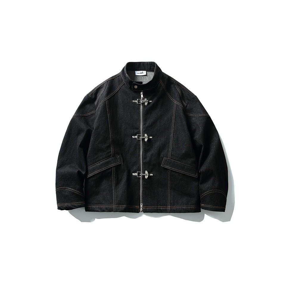 AIMATARGET Men`s Heavyweight Raw Denim Buckle-Style