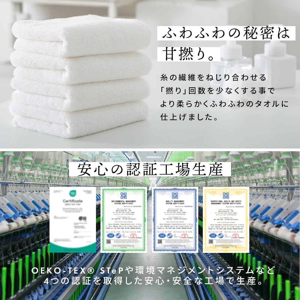 Iris Plaza Face Set Light Microfiber Fabric Fast Polyester and Cotton Towels, 5-Piece (Compact Type), Gray, (Polyester), 34x80cm, Thin, Fluffy,