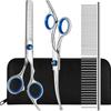 Kit Professionali Forbici Tagliacapelli per Cani Set Forbici Dritto Curve Acciaio Inossidabile per Toelettatura Animali