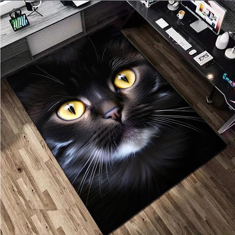 Katze Tier Teppich Haus Teppich Büro Dekorativer Teppich Für Wohnzimmer Schlafzimmer Fußmatte Boden Teppich Computer Stuhl Bereichsteppich