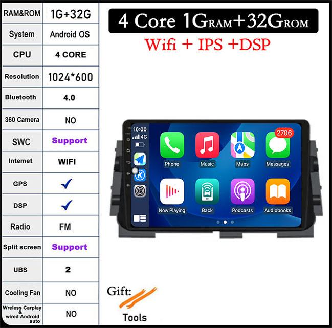 

9 Android 14 Car Carplay Android Auto Radio для Nissan Kicks Micra P15 2016-2020 Мультимедийный Плеер GPS RDS 4G LTE и WIFI