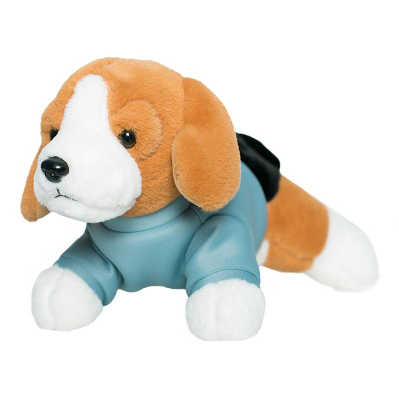 Simulation Dressing Beagles Dog Plush Toy Stuffed Lifelike Animals Beagles Hug Throw Pillow for Boy Birthday Gift Real Dog Touch