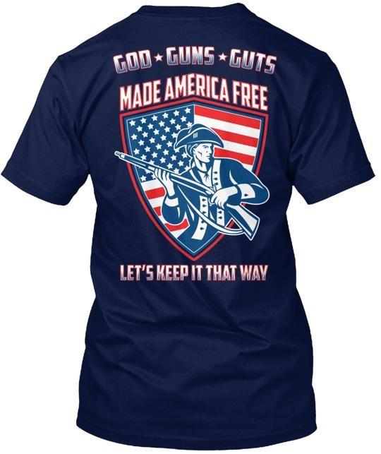 GOTT WAFFEN und EINGEWEIDE Amerikanische Freiheit T-Shirt Hergestellt in den USA Größe S bis 5XL
