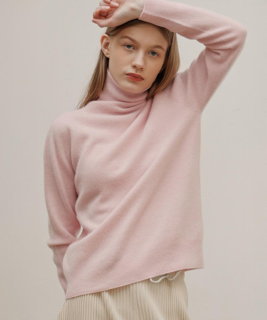 Waiowai Essential Turtleneck Knit_Pink