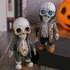 Unique Resin Skeleton Figurine In Versatile Colors For Halloween And Christmas Decor