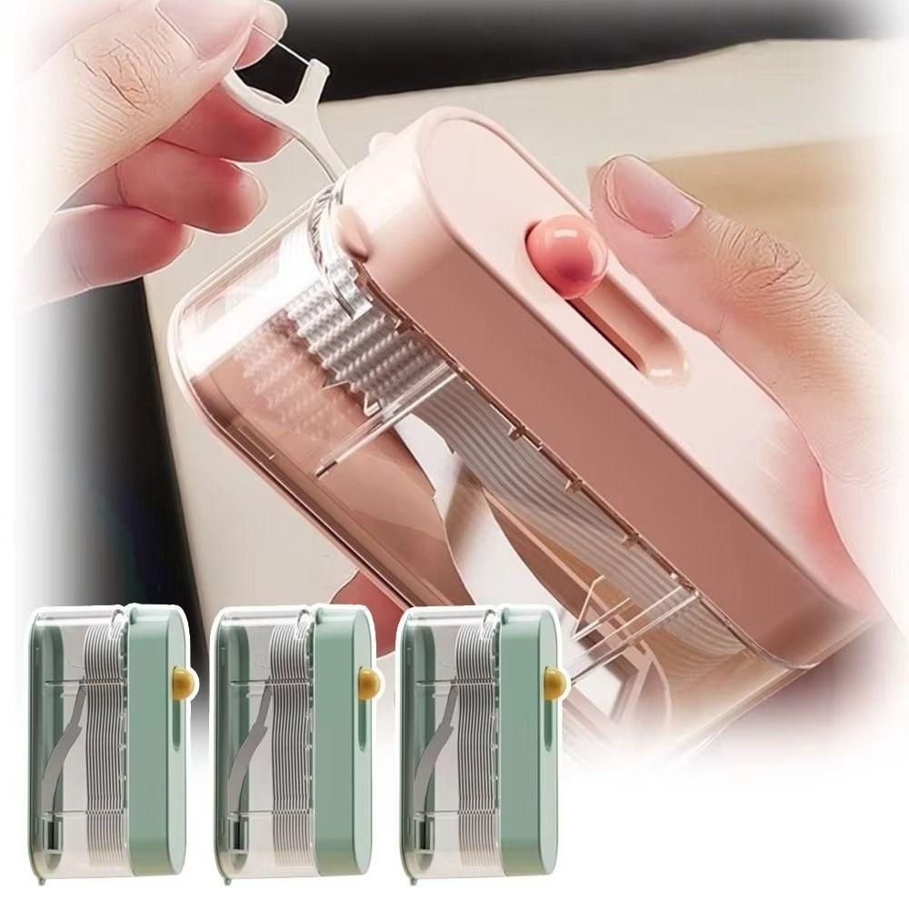 Press-on Floss Stick Storage Box Creative Floss Dispenser Easy To Use Mini Teeth Stick Case Hotel