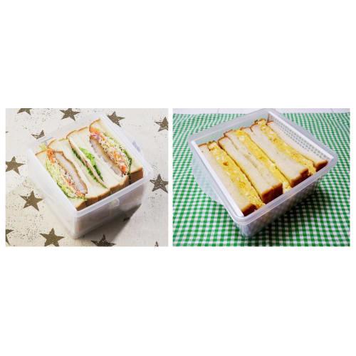 Kokubo Industries Kokubo Sandwich Storage Container, Mesh x Case, Easy to Use, Quickly Removes Food, Stays Dry, Perfect for Cutting Boards, Bread, Pic
