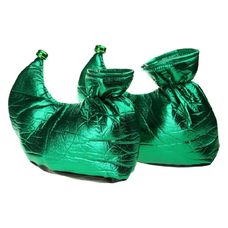 Erwachsenen Clown Schuhe Metallic Farbe Elfen Schuhüberzieher Bequem zu Tragen Weihnachtsfeier Kostümzubehör für Frauen Männer