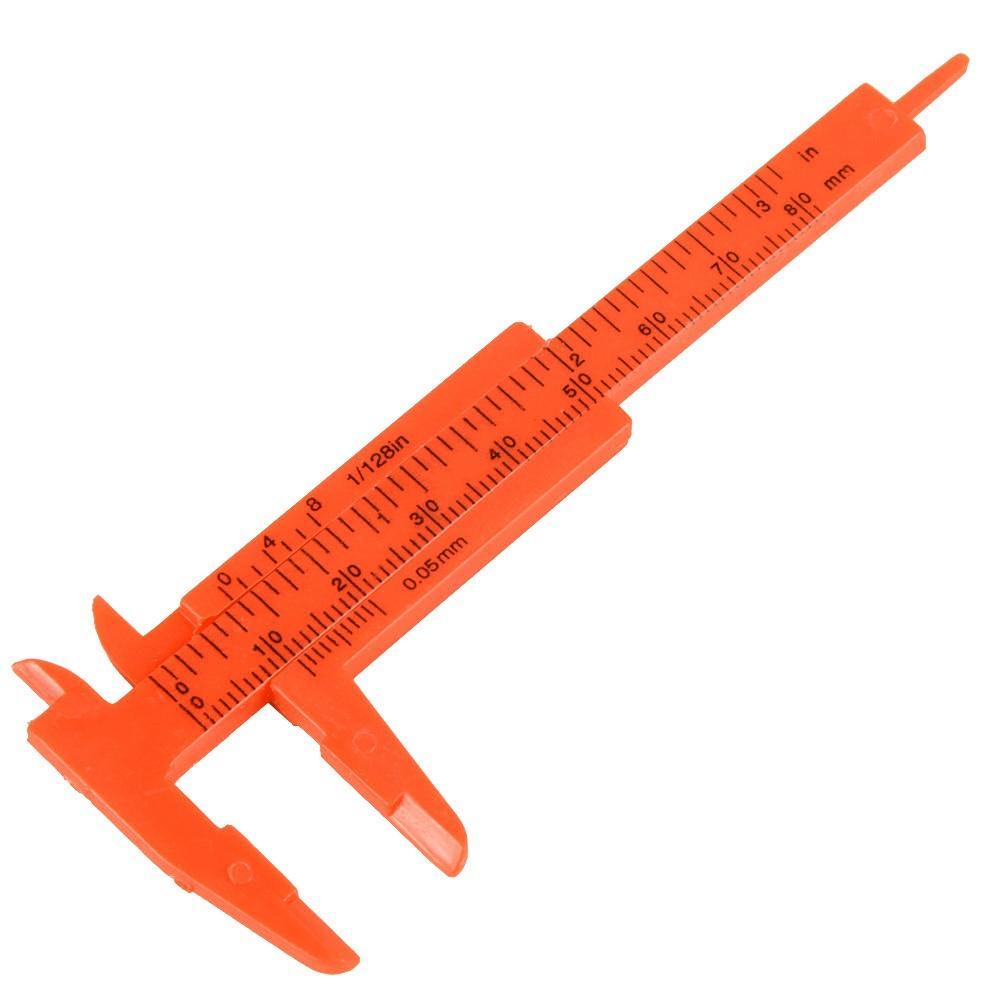 1Pc Mini Plastic Ruler Sliding 80mm Vernier Caliper Gauge Measure Tools NEW SL