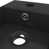 Bathroom Wash Basin with Overflow Matte Black Ceramic