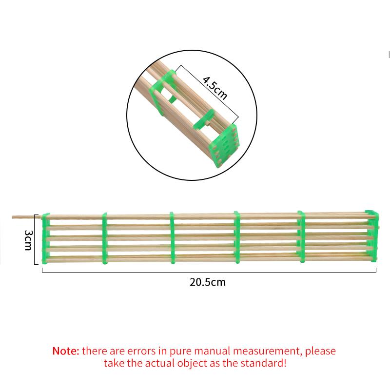 20pcs Bamboo Queen Cage Lengthening 5 Sections Bamboo Queen Prison Cage Beekeeping Supplies Apiculture Tools