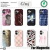 Clmj Blush Stars Phone Case for iPhone 17 16 15 14 13 12 11 Air Pro Max Plus Luxury Magnetic Double-layer Back Cover