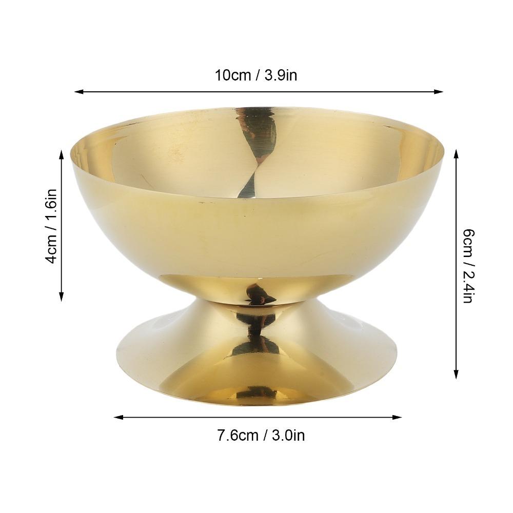 

High Foot Ice Cream Cup Rustless Metal Goblet Reusable Cup Dessert Cup Dessert Serving Short Footed