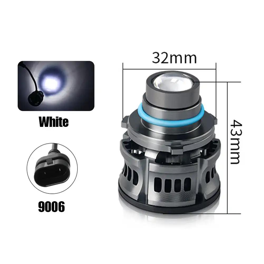 Ny Laserlinse Bil H7 H11 Linse Frontlykt 12V H8 H9 9006 HB4 Led Tåkelyspære Tåkelys Hvit Gul Isblå Turbo Tåkelys