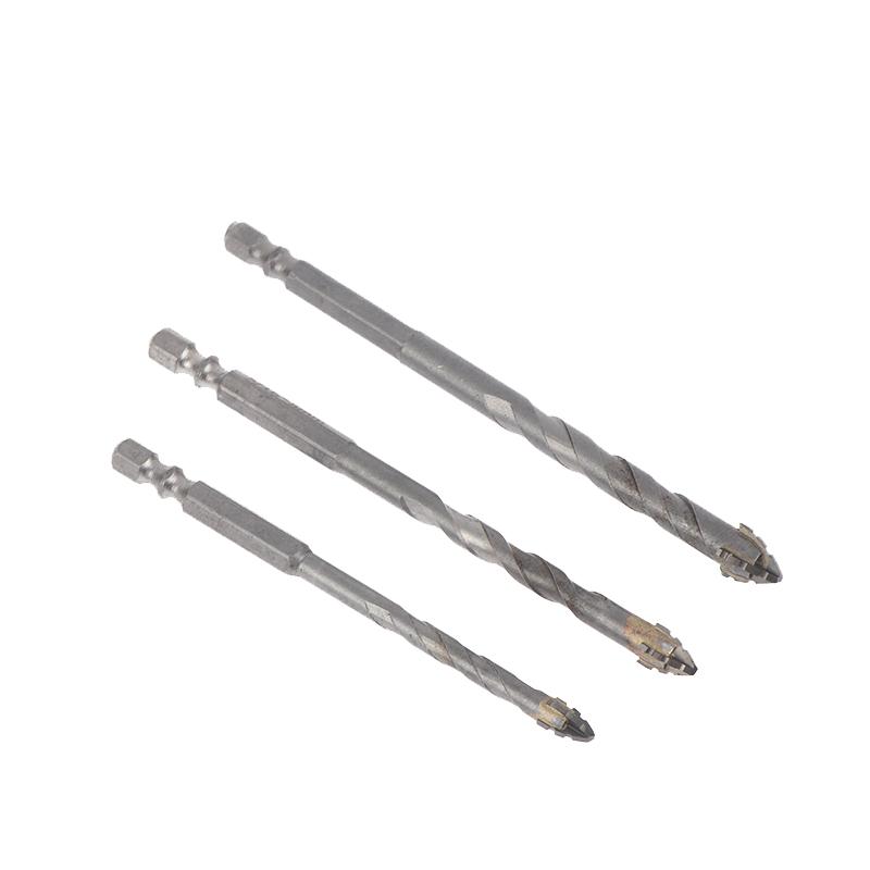 3-teiliges Vierkant-Zahnkranz-Exzenter-Twist-Bohrer-Set für Trockenbohrungen in Keramikfliesen, Glas, Marmor, Beton