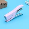 Office Workspace Accessories Mini Handheld Stapler, with Ergonomic Curved Design, Macaron Stapler for Paper Colored Compact Metal Daily Document