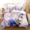 Game Genshin Impact Kamisato Ayaka 3D Bedding Set Duvet Cover Pillowcases Single Twin Full Queen King Size Home Decor Quilt Boys