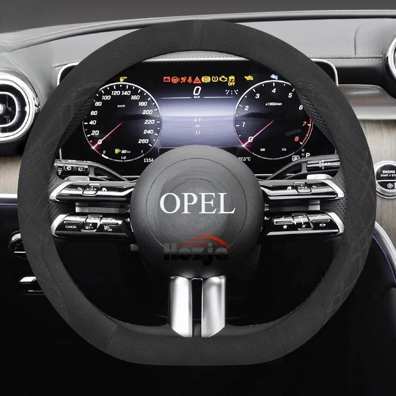 Suede Steering Wheel Cover for Opel Mokka Corsa Astra 2024 2025 Accessories